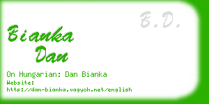 bianka dan business card